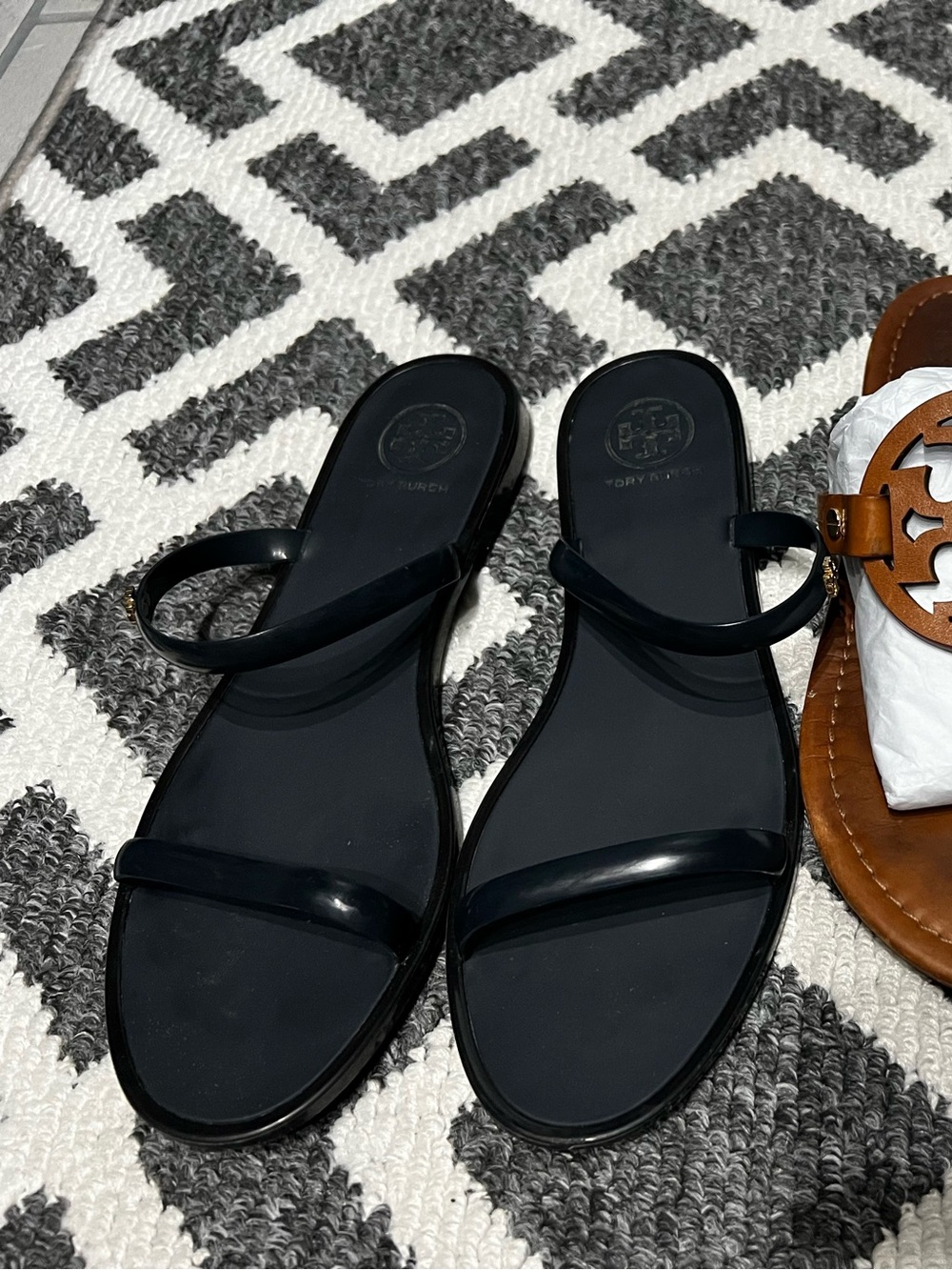 Tory Burch navy blue sandals